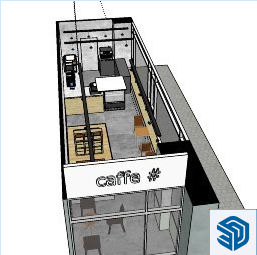 آبجکت اسکچاپ کافه و فروشگاه