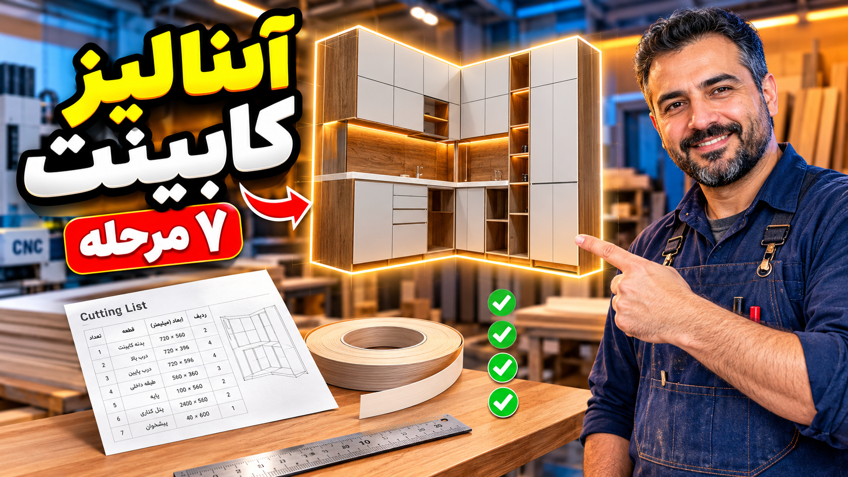 آنالیز کابینت با ۷ مرحله دقیق: راهنمای جامع برای کابینت‌سازان حرفه‌ای